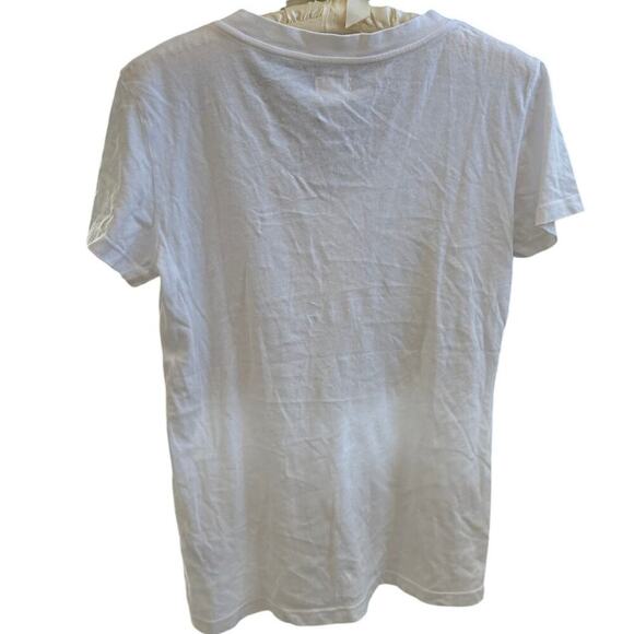 L'AGENCE Classic Tee -  Becca fitted Vneck white - Size M - Picture 5 of 5